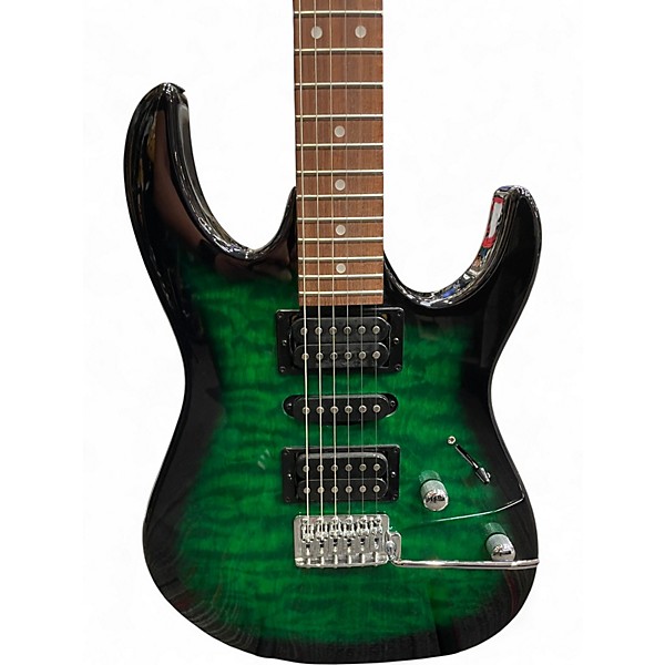 Used Ibanez GRX70QA green Solid Body Electric Guitar