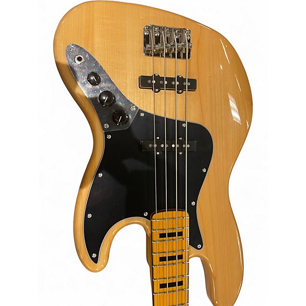 Used Squier Classic Vibe 70s Jazz Bass Natural Electric Bass Guitar