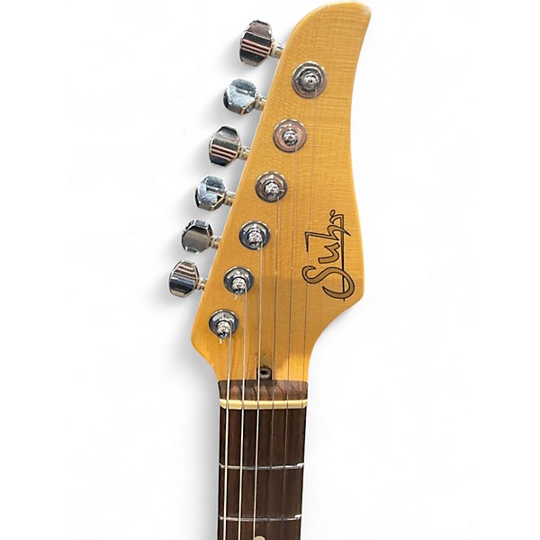 Used Suhr Classic S HSS Vintage Yellow Solid Body Electric Guitar