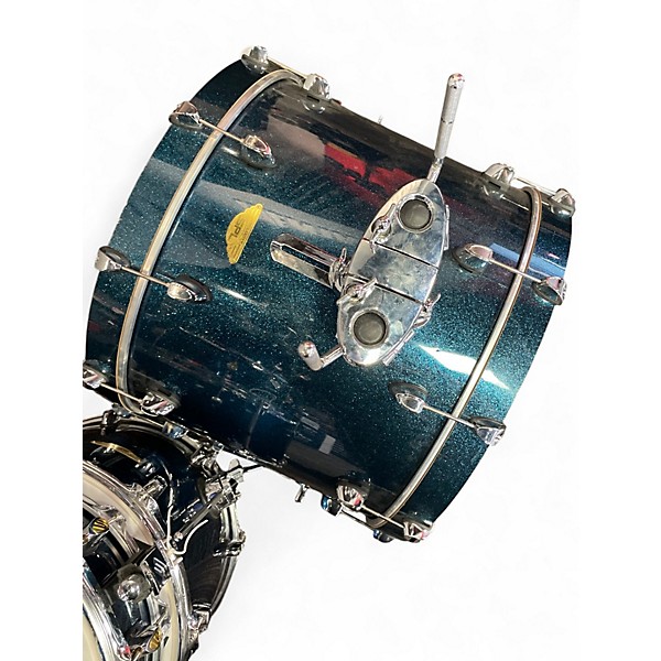 Used SPL 5 Piece Velocity Birch Metallic Blue Drum Kit