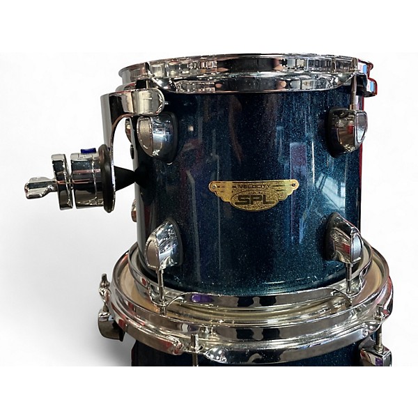 Used SPL 5 Piece Velocity Birch Metallic Blue Drum Kit