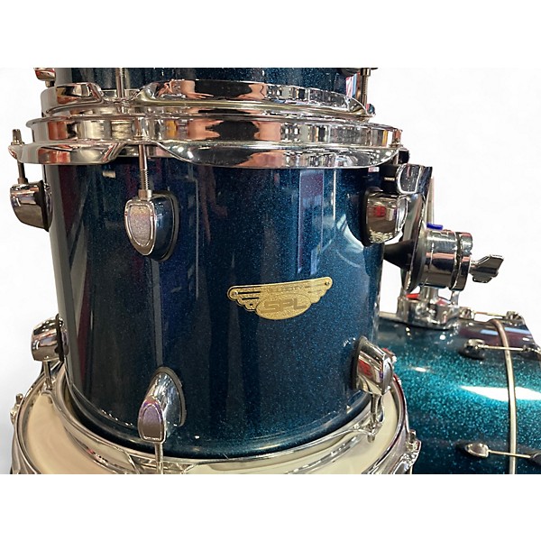 Used SPL 5 Piece Velocity Birch Metallic Blue Drum Kit