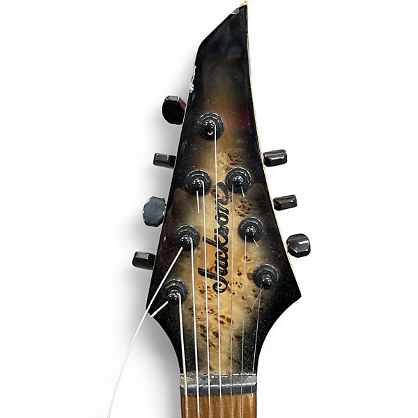 Used Jackson HTP 7 BLACK AND NATURAL Solid Body Electric Guitar