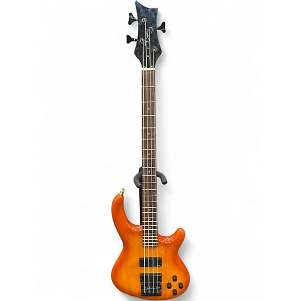 Used Dean Edge 4 String Orange Electric Bass Guitar