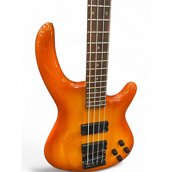 Used Dean Edge 4 String Orange Electric Bass Guitar