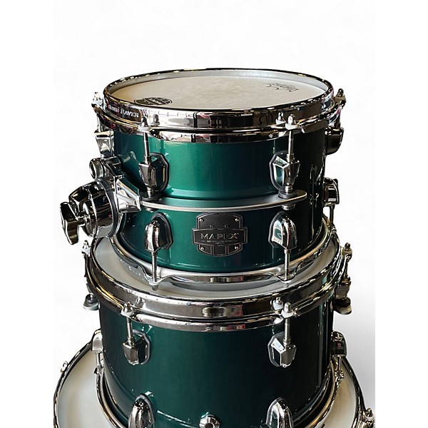 Used Mapex 4 Piece Saturn Evolution Brunswick Green Drum Kit