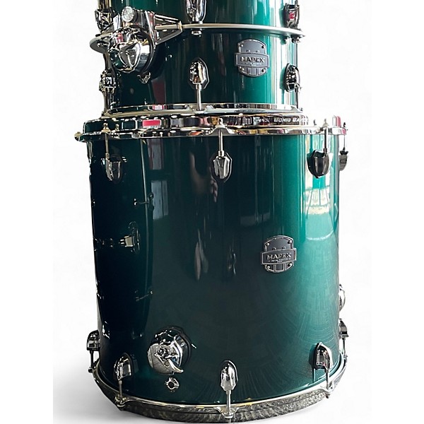 Used Mapex 4 Piece Saturn Evolution Brunswick Green Drum Kit