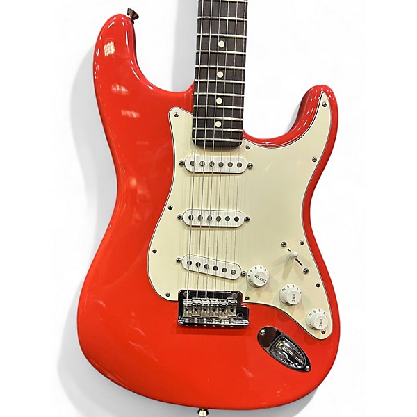 Used Fender FSR American Standard Stratocaster Fiesta Red Solid Body Electric Guitar
