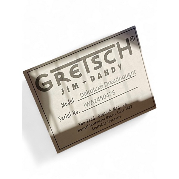 Used Gretsch Guitars JIM DANDY DELTOLUXE Black Acoustic Electric Guitar