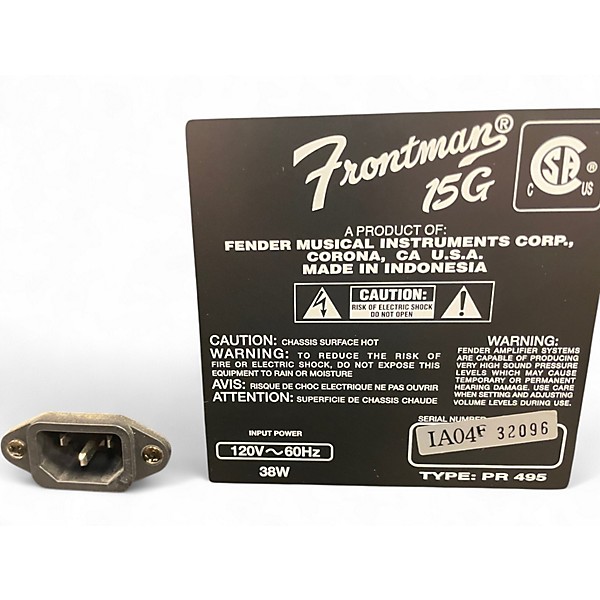 Used Fender Frontman 15G 15W Guitar Combo Amp