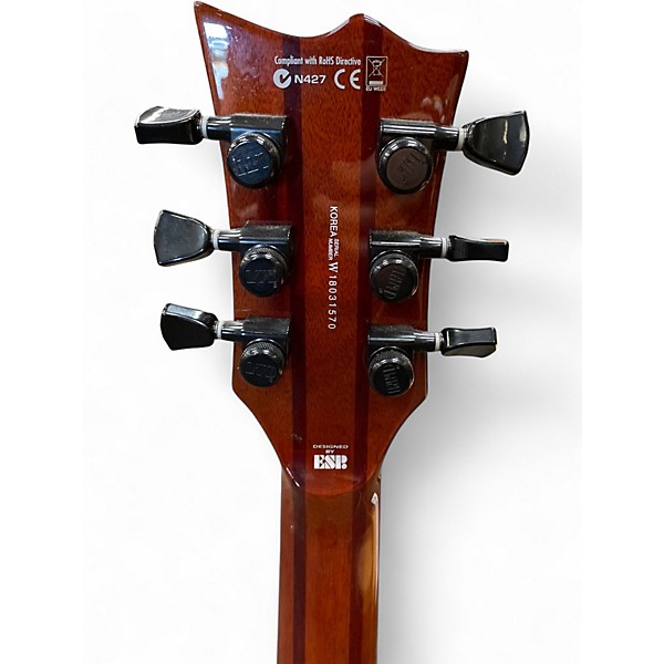 Used ESP LTD EC1000 splatted maple trans red Solid Body Electric Guitar