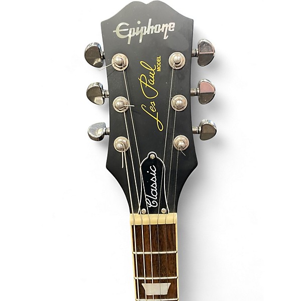 Used Epiphone Les Paul Classic Purple Burst Solid Body Electric Guitar