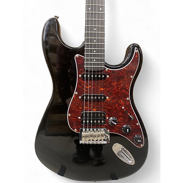 Used Donner Designer Series Black Solid Body Electric Guitar