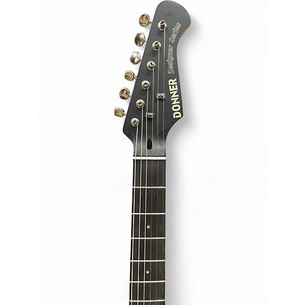 Used Donner Designer Series Black Solid Body Electric Guitar