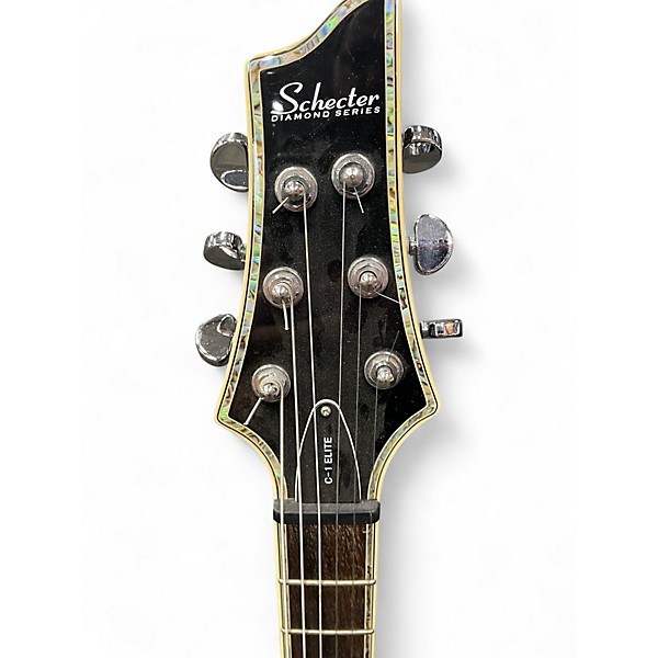 Used Schecter Guitar Research C1 ELITE Black Solid Body Electric Guitar