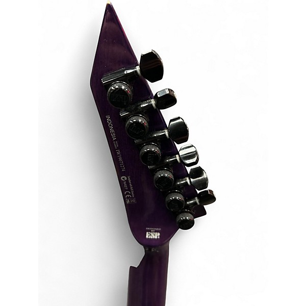 Used ESP LTD MH1000 Deluxe Trans Purple Solid Body Electric Guitar