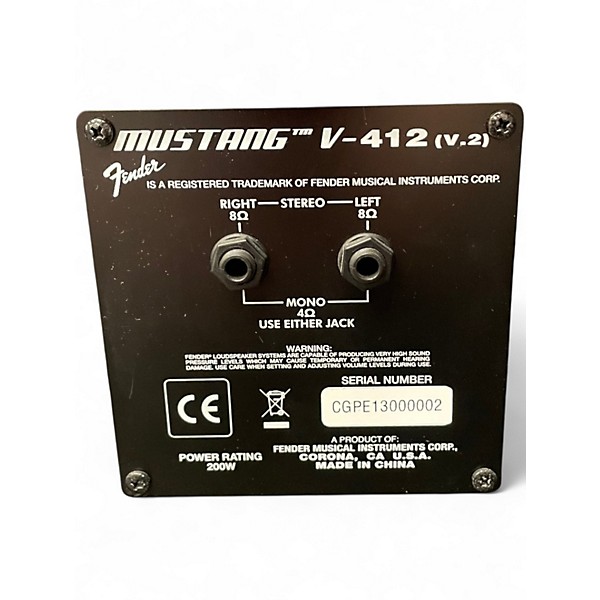 Used Fender Mustang V 4x12 Guitar Cabinet