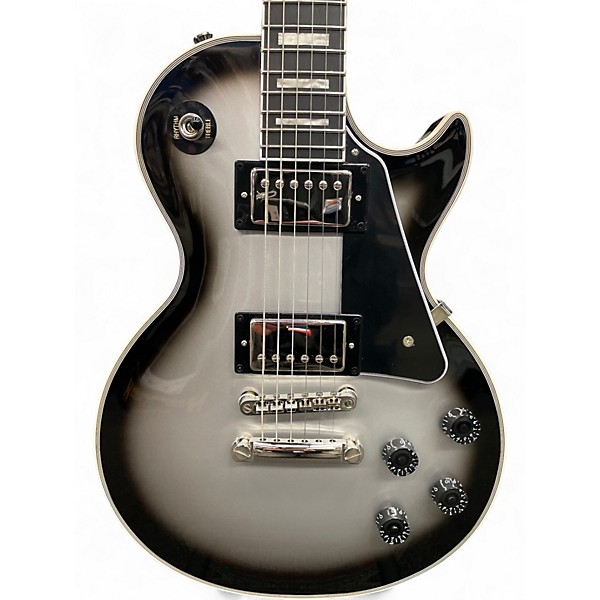 Used Epiphone Les Paul Custom Silverburst Solid Body Electric Guitar