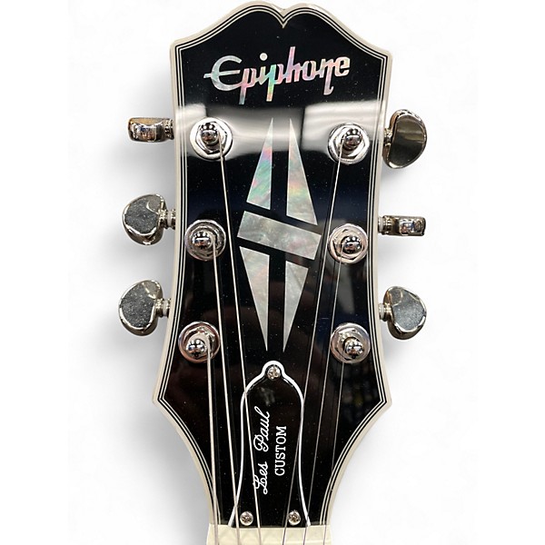 Used Epiphone Les Paul Custom Silverburst Solid Body Electric Guitar