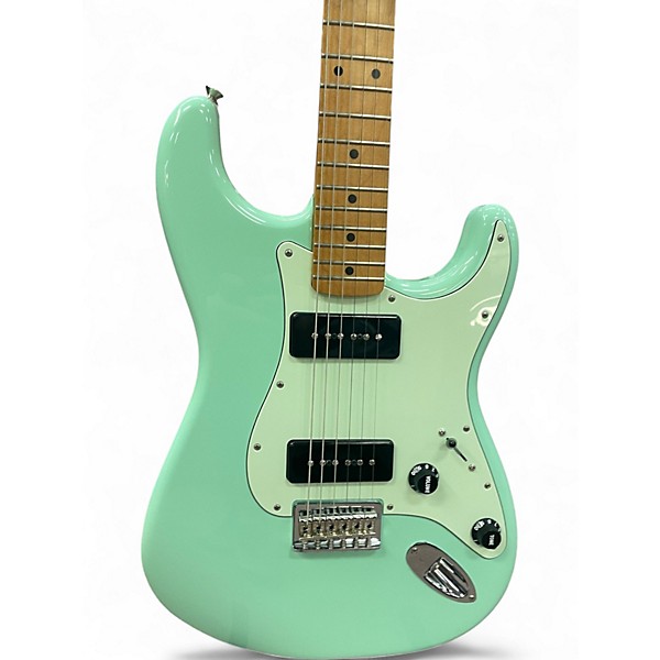 Used Fender  Noventa Stratocaster Surf Green Solid Body Electric Guitar