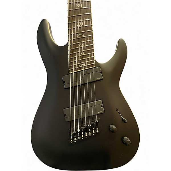 Used Schecter Guitar Research C-8 MS SLS Elite Evil Twin 2ND SATIN BLACK Solid Body Electric Guitar