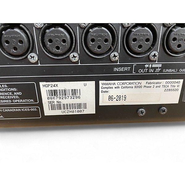 Used Yamaha MGP24X Unpowered Mixer