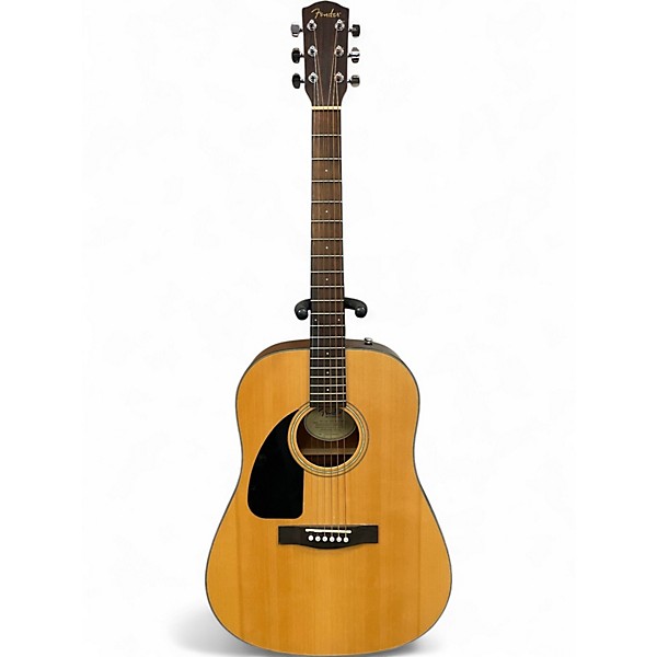 Used Fender CD100 Left Handed Natural Acoustic Guitar