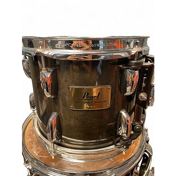 Used 2010s Pearl 4 Piece Session Custom All Maple Trans Black Drum Kit