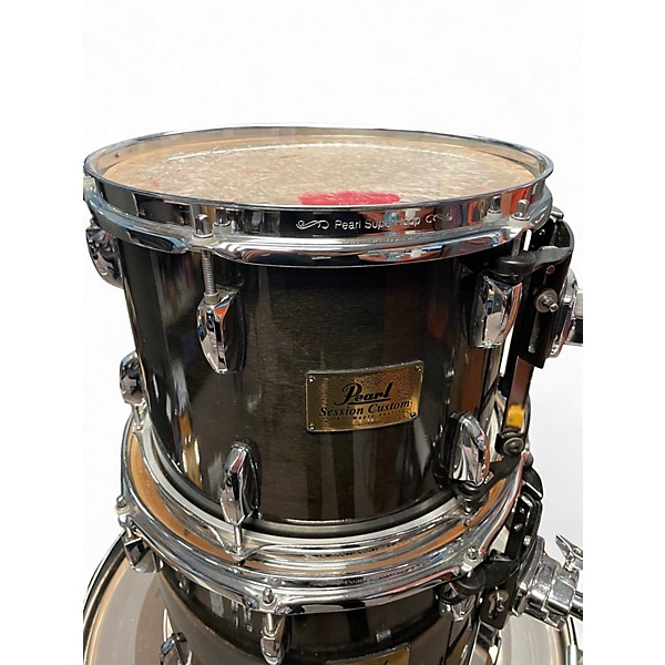 Used 2010s Pearl 4 Piece Session Custom All Maple Trans Black Drum Kit