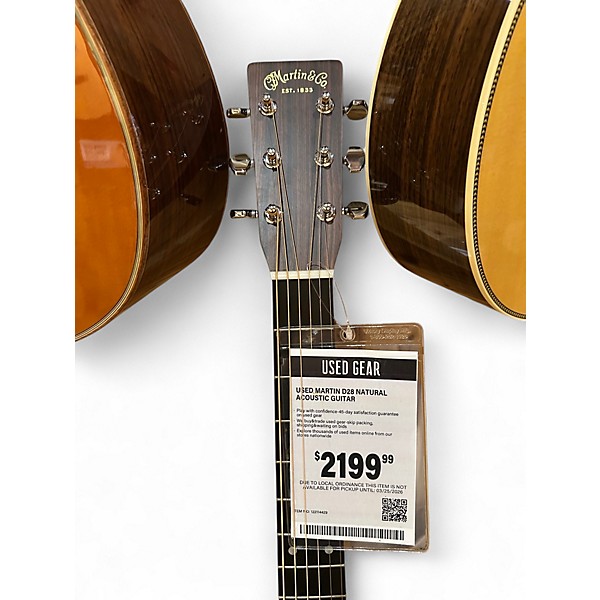 Used Martin D28 Natural Acoustic Guitar