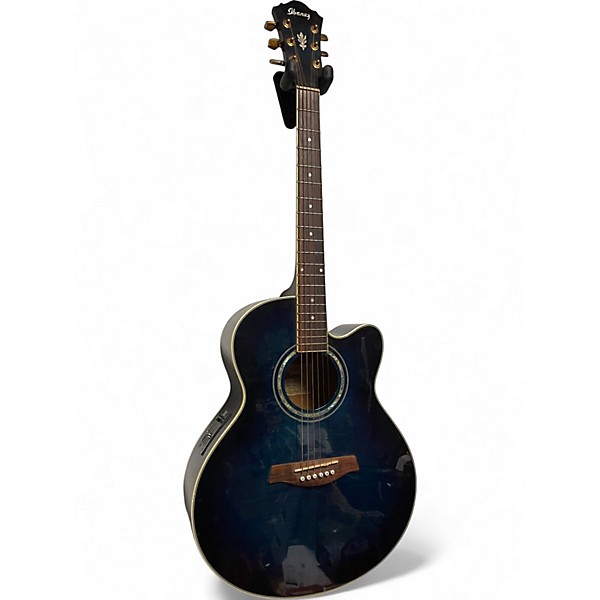 Used Ibanez AEL20E Blue Burst Acoustic Electric Guitar