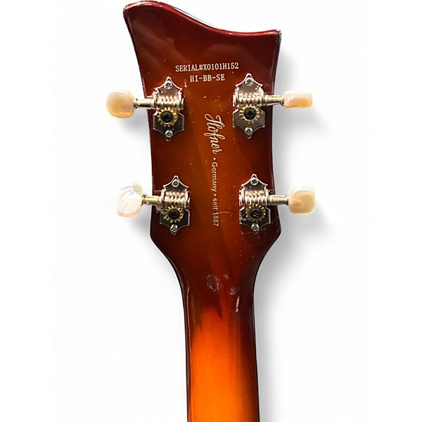 Used Hofner HI-BB-SE Sunburst Electric Bass Guitar