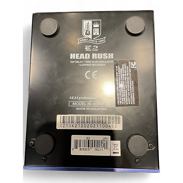 Used Akai Professional E2 Headrush Delay/Looper Effect Pedal