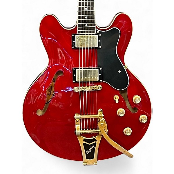 Used Epiphone Jorma Kaukonen Riviera Deluxe Cherry Hollow Body Electric Guitar