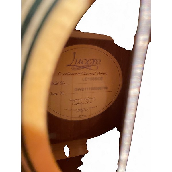 Used Lucero LC150SCE Natural Classical Acoustic Electric Guitar