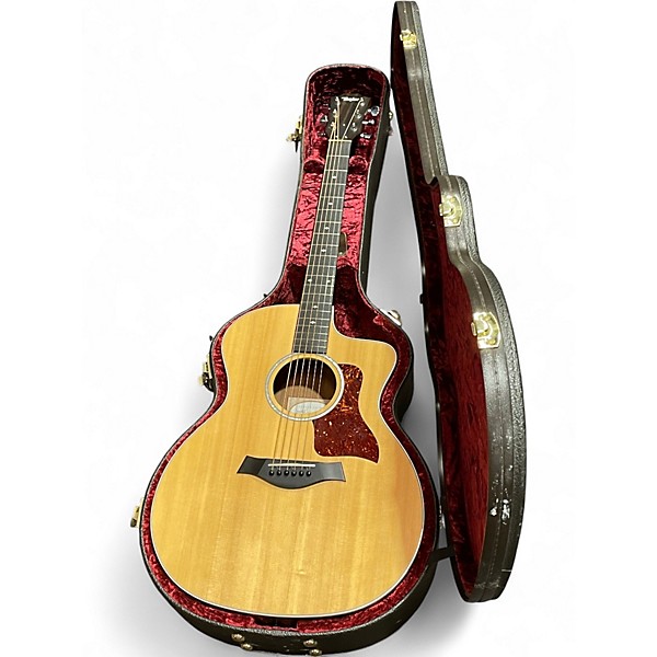 Used Taylor 214CE Deluxe Natural Acoustic Electric Guitar