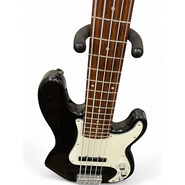 Used Squier P Bass Black Electric Bass Guitar