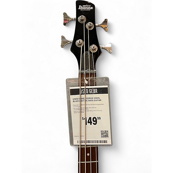 Used Ibanez GSR200 Jewel Blue Electric Bass Guitar