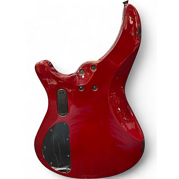 Used Mitchell MB200 Red Electric Bass Guitar