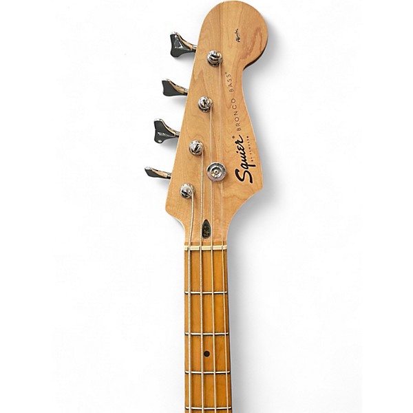 Used Squier Bronco Dakota Red Electric Bass Guitar