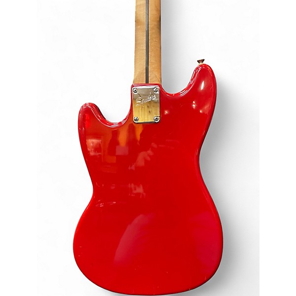 Used Squier Bronco Dakota Red Electric Bass Guitar