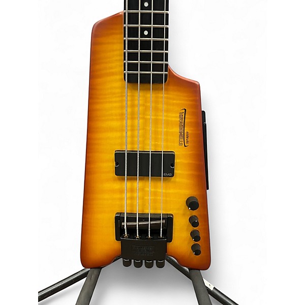 Used Steinberger XS1FPA Synapse Satin Amber Burst Electric Bass Guitar