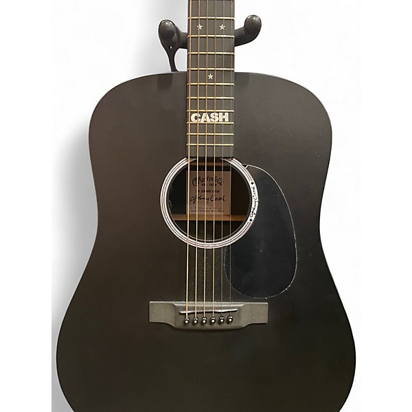 Used Martin DX JOHNNY CASH Black Acoustic Electric Guitar