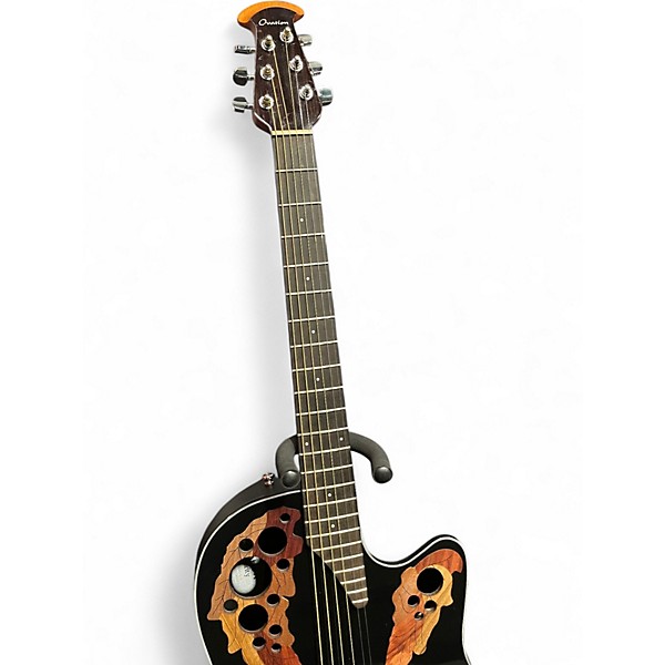 Used Ovation CE44-5-G Black Acoustic Electric Guitar