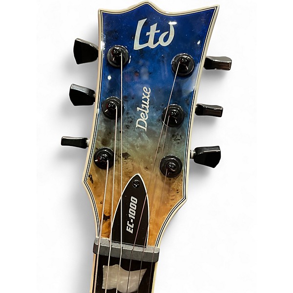 Used 2019 ESP LTD EC1000 Deluxe Blue Natural Fade Solid Body Electric Guitar