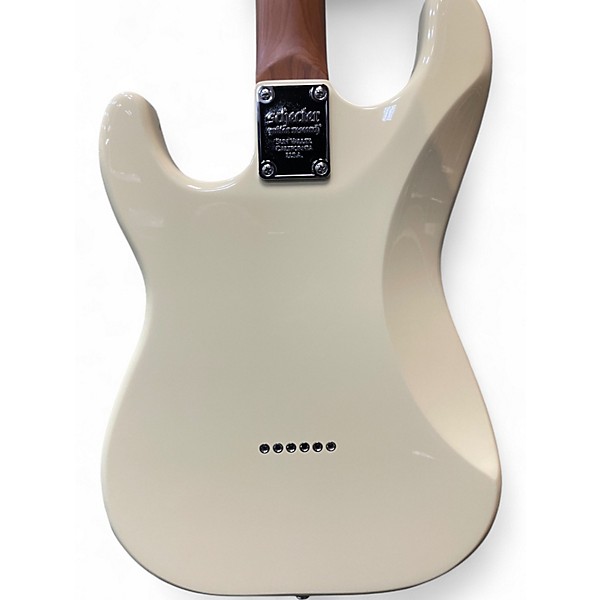 Used Schecter Guitar Research jack fowler White Solid Body Electric Guitar