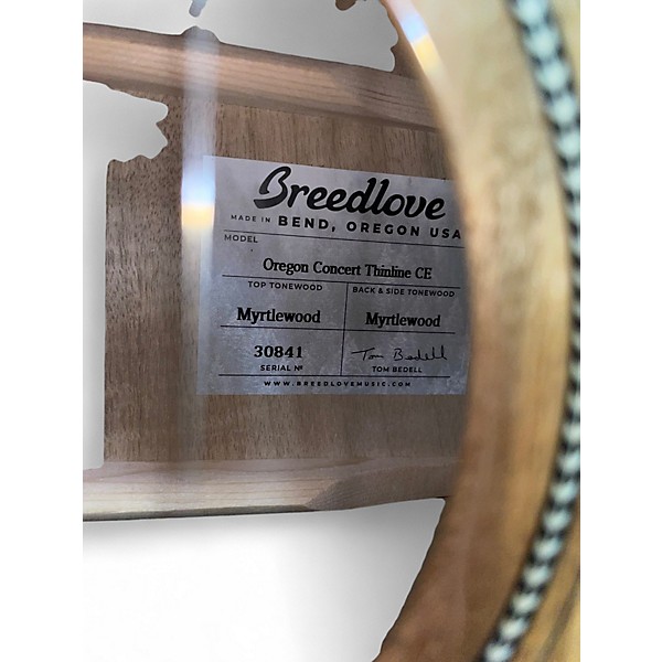 Used Breedlove Oregon Concert Thinline CE Myrtlewood Acoustic Electric Guitar