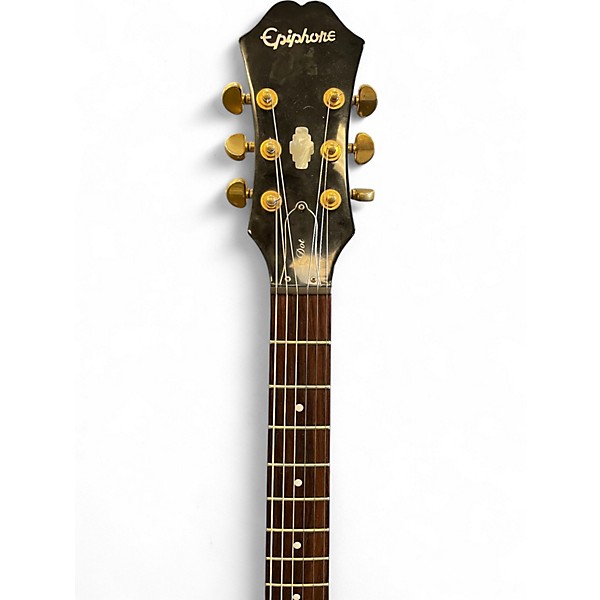 Used Epiphone Dot Deluxe Flametop  2 Tone Sunburst Hollow Body Electric Guitar