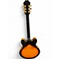 Used Epiphone Dot Deluxe Flametop  2 Tone Sunburst Hollow Body Electric Guitar