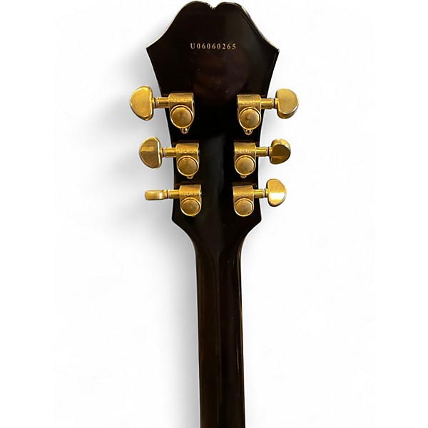 Used Epiphone Dot Deluxe Flametop  2 Tone Sunburst Hollow Body Electric Guitar